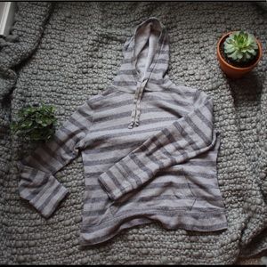 grey and black hoodie